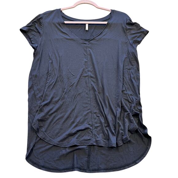 Z Supply Charcoal Gray Basic Butter Soft V-Neck Tee Large - Picture 1 of 3